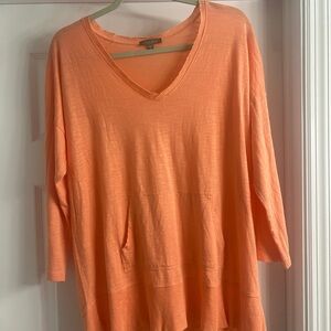Lilla P Soft Orange V-Neck Tunic